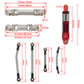 Red TRX4M Connecting Rod Shock Absorber Drive Shaft Kit size