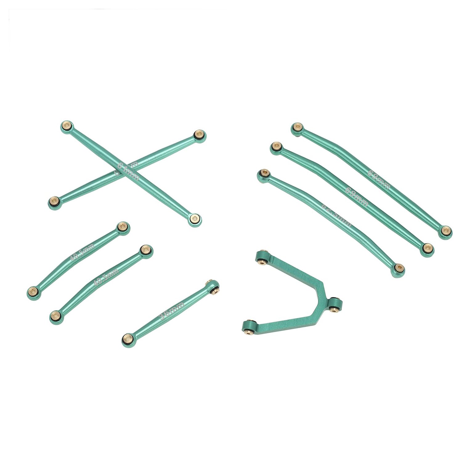 Green Aluminum Alloy Chassis Tie Rod and Steering Rod Kit for Axial SCX24