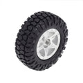 Silver Aluminum Beadlock Wheels/Rubber Tires for Axial SCX24 Type B