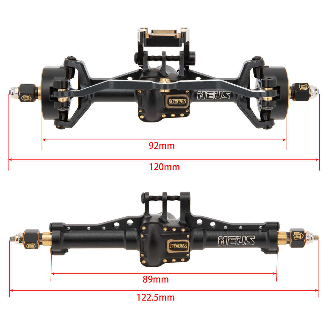 Black Brass Aluminum Front and Rear Axle for TRX4M