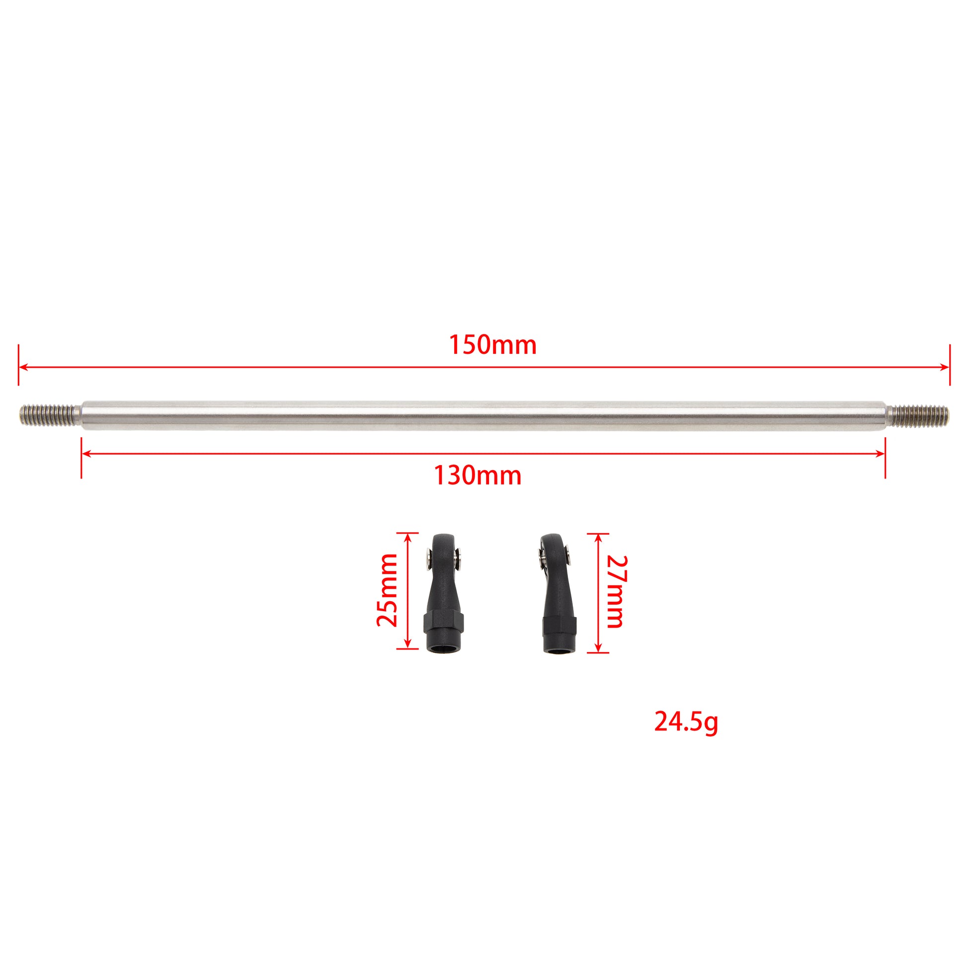 150mm Stainless Steel Link Rods Linkage Kit for TRX-4 SCX10 Tamiya CCO1