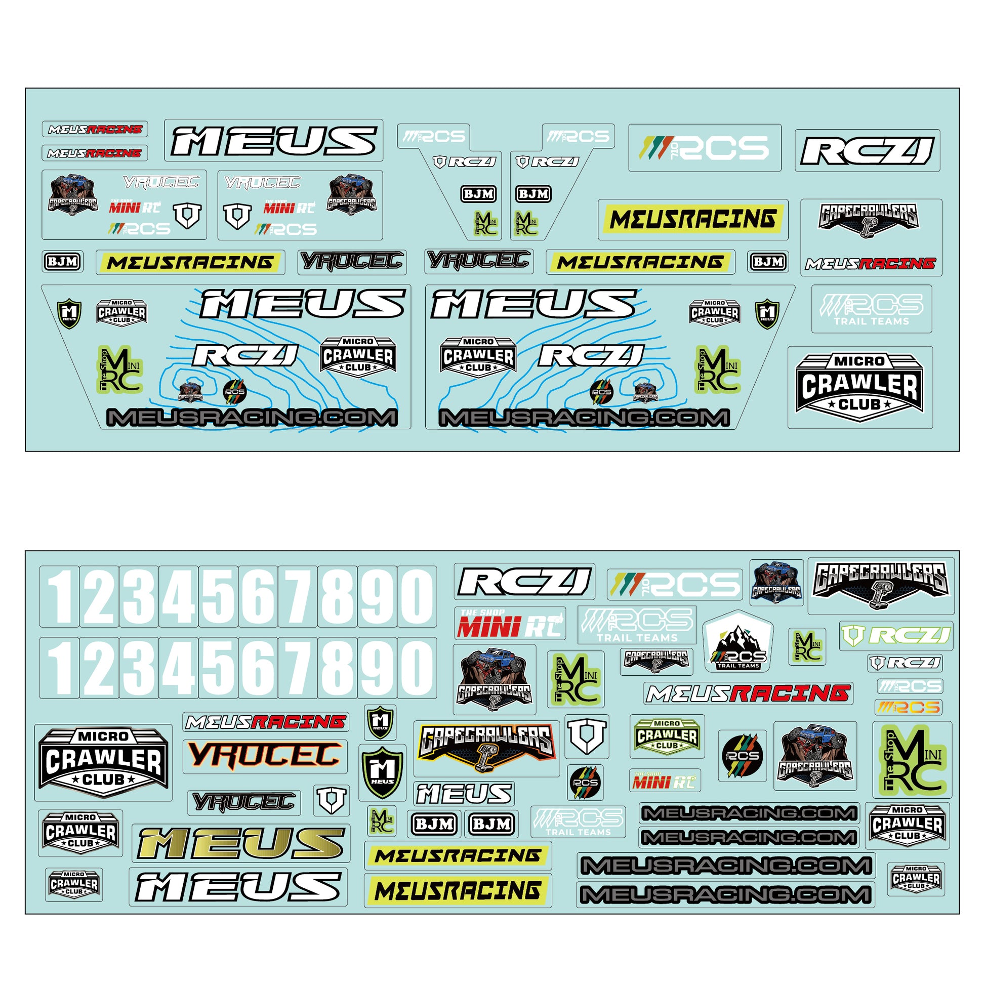 Green MB24 Body Shell Stickers for SCX24