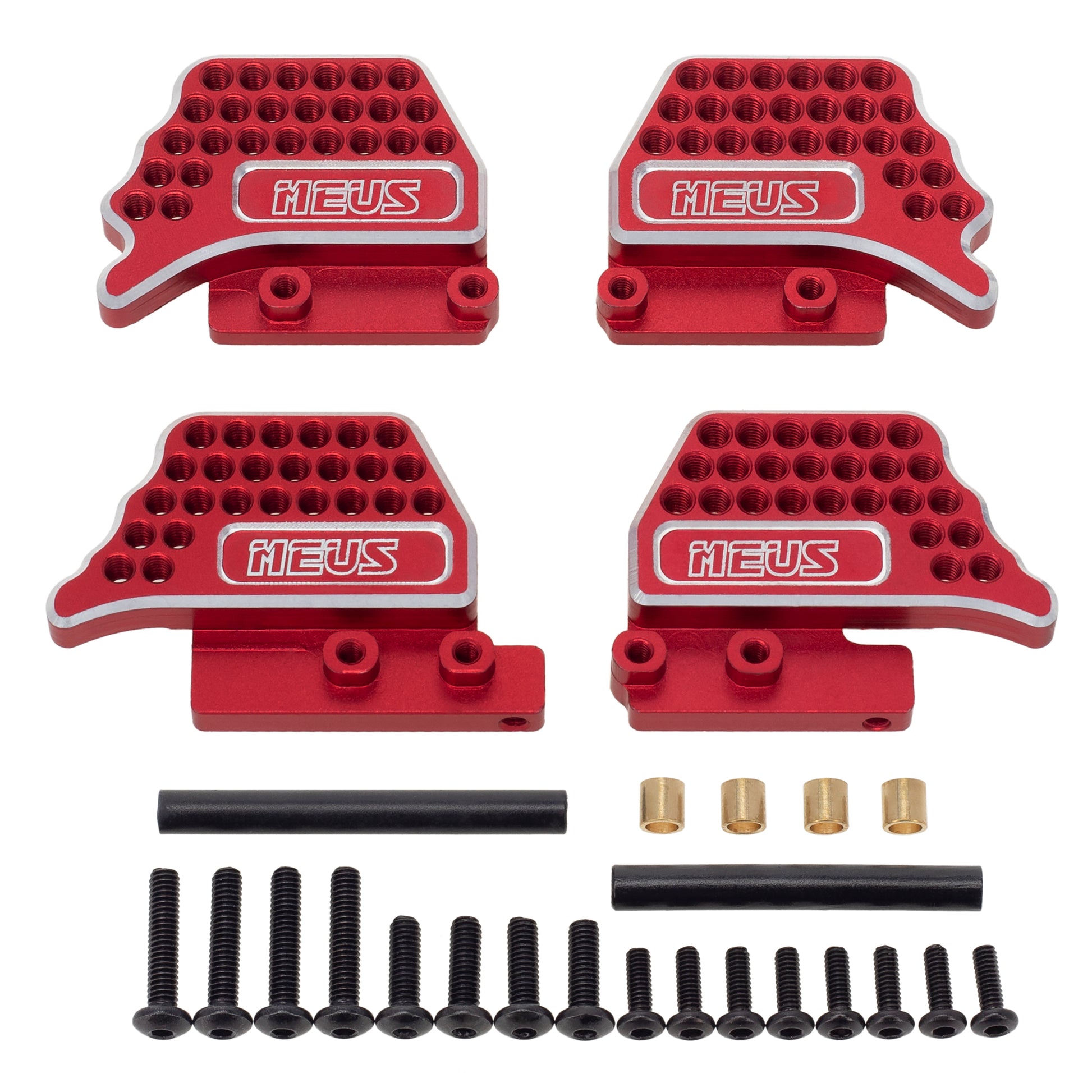 Red porous adjustable shock absorber bracket for TRX4M