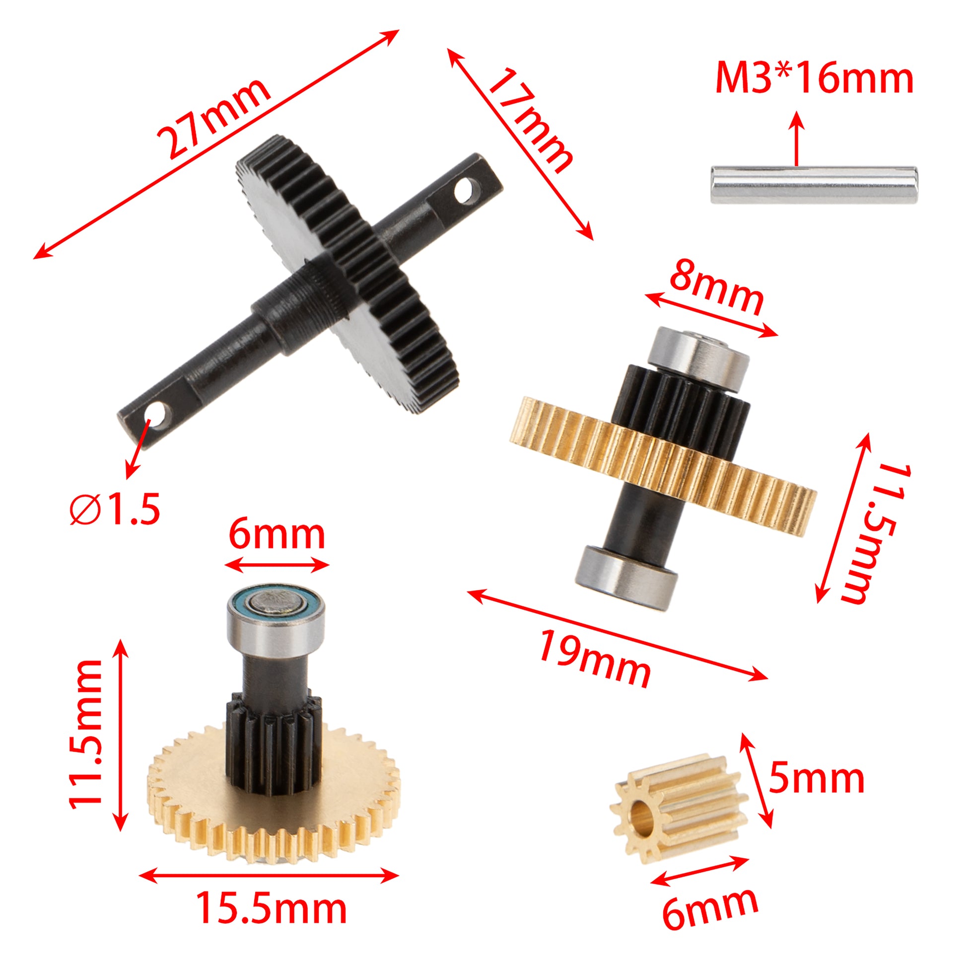 25.87:1 Underdrive Gear Set: Decrease speed approx 36%