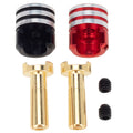 4Pcs 3.5mm Lower Heatsink Bullet Plug Grips 2Black/2Red