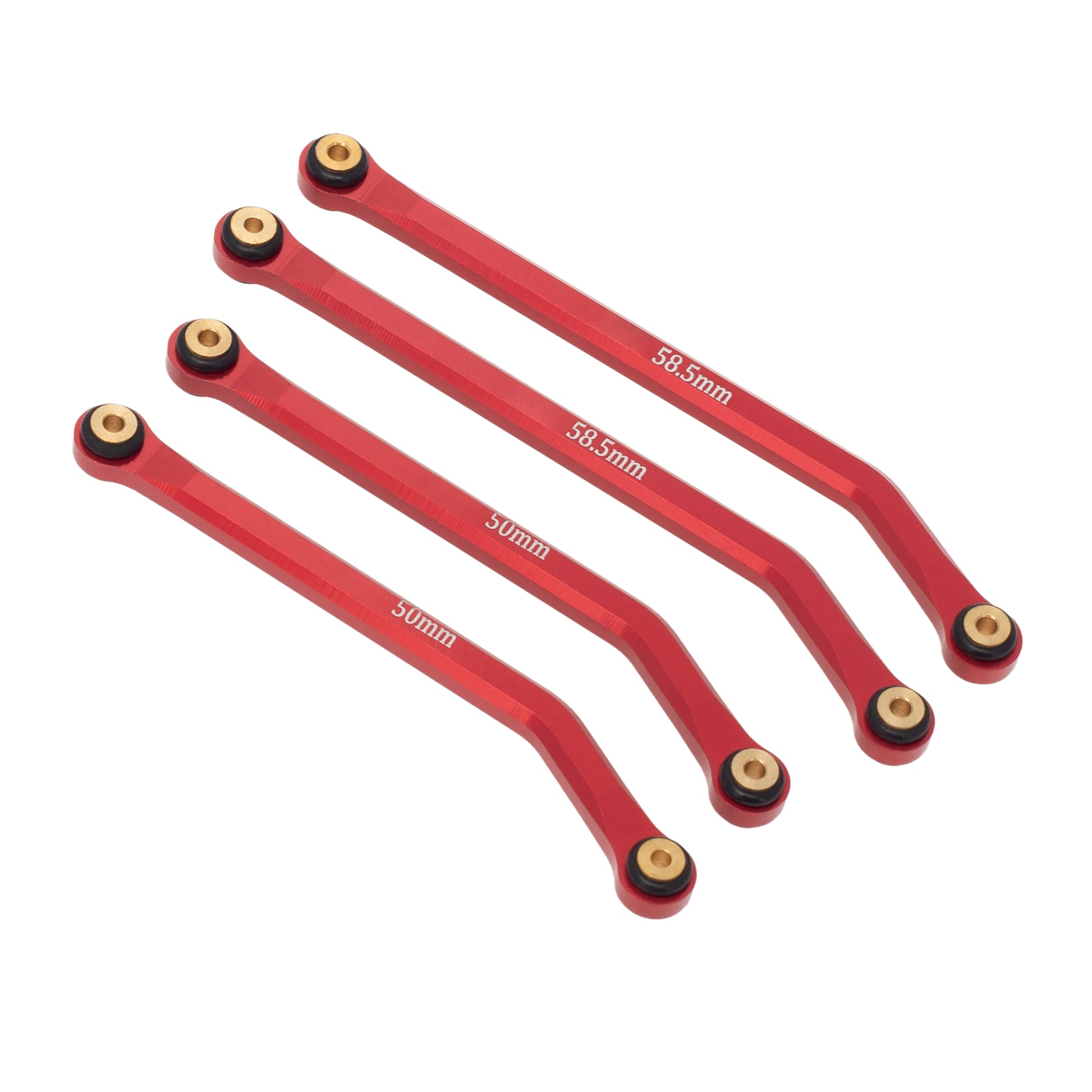 Red Aluminum High Clearance Chassis Links for Axial SCX24 C10