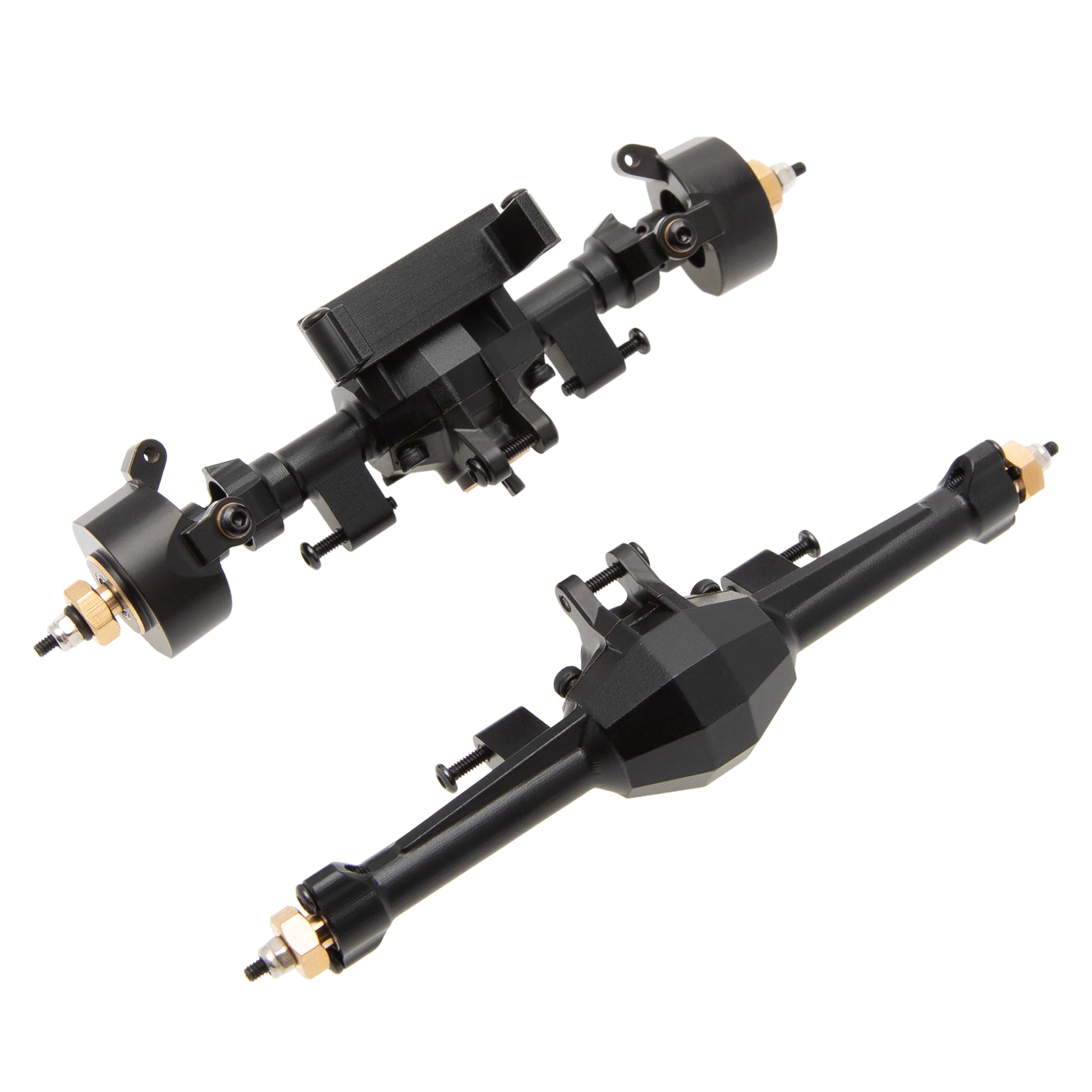 Black Isokinetic 3-Section CVD Front and Rear Axles for FCX24 /FCX18