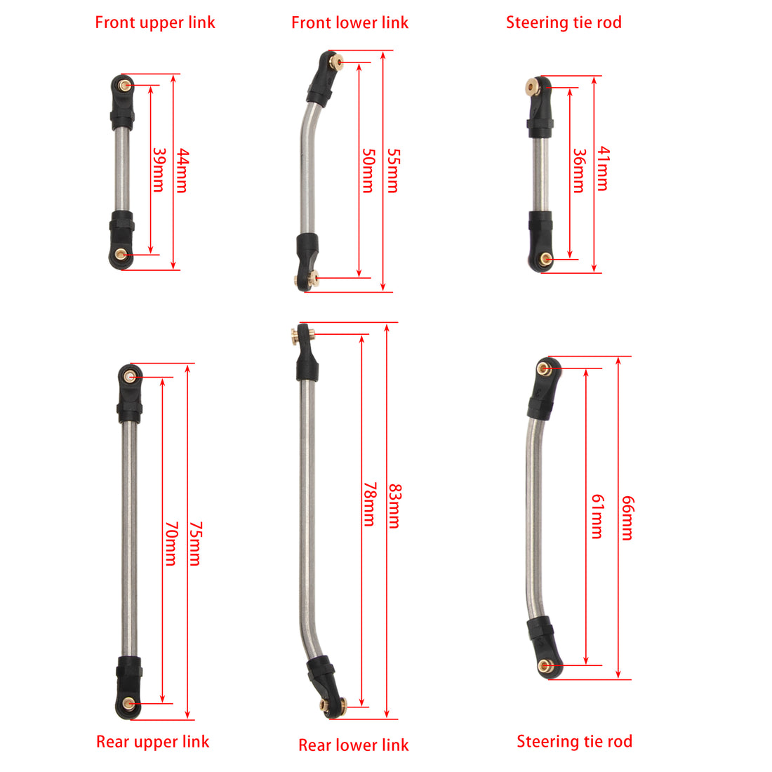 Stainless Steel Steering Links for SCX24