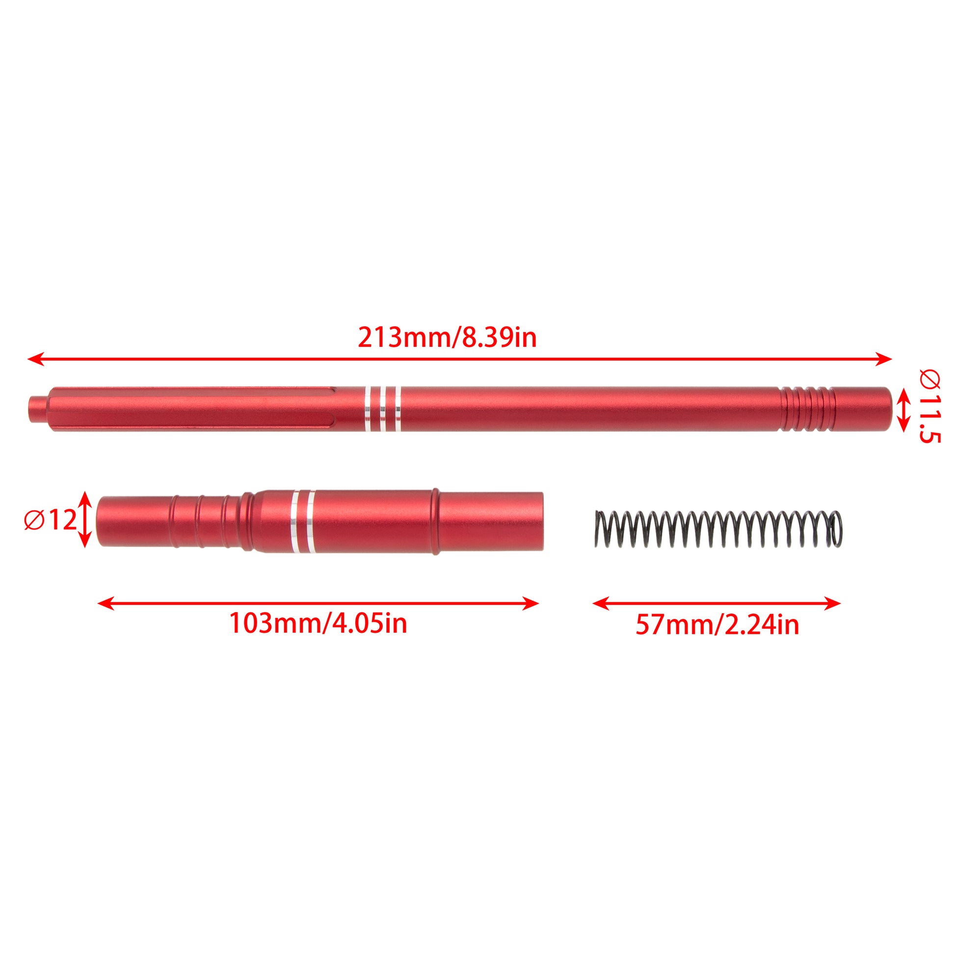 Red ARRMA 1/8 Mojave 4X4 4S BLX Center Drive Shaft size