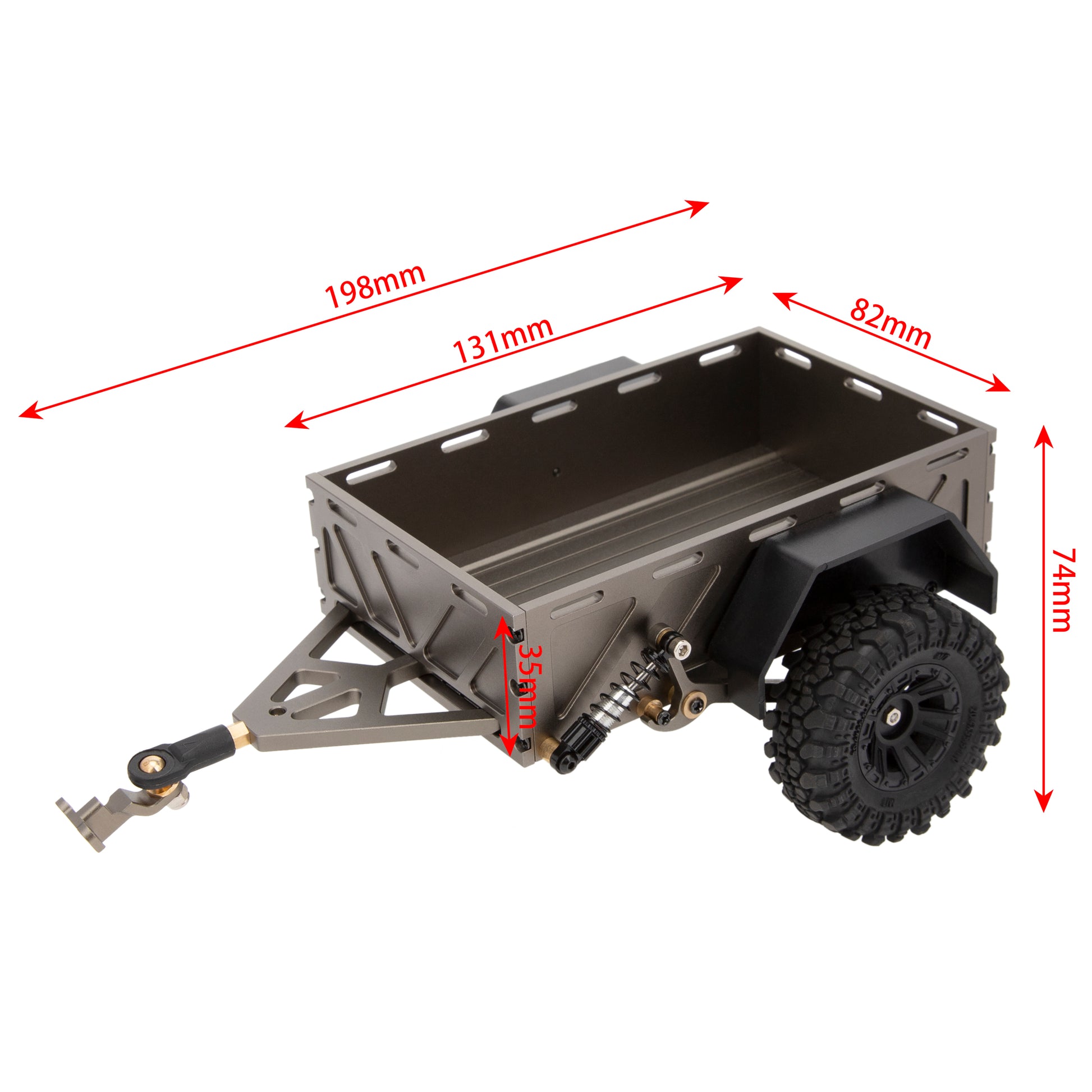 Coffee Utility trailer car with hitch size for TRX4M