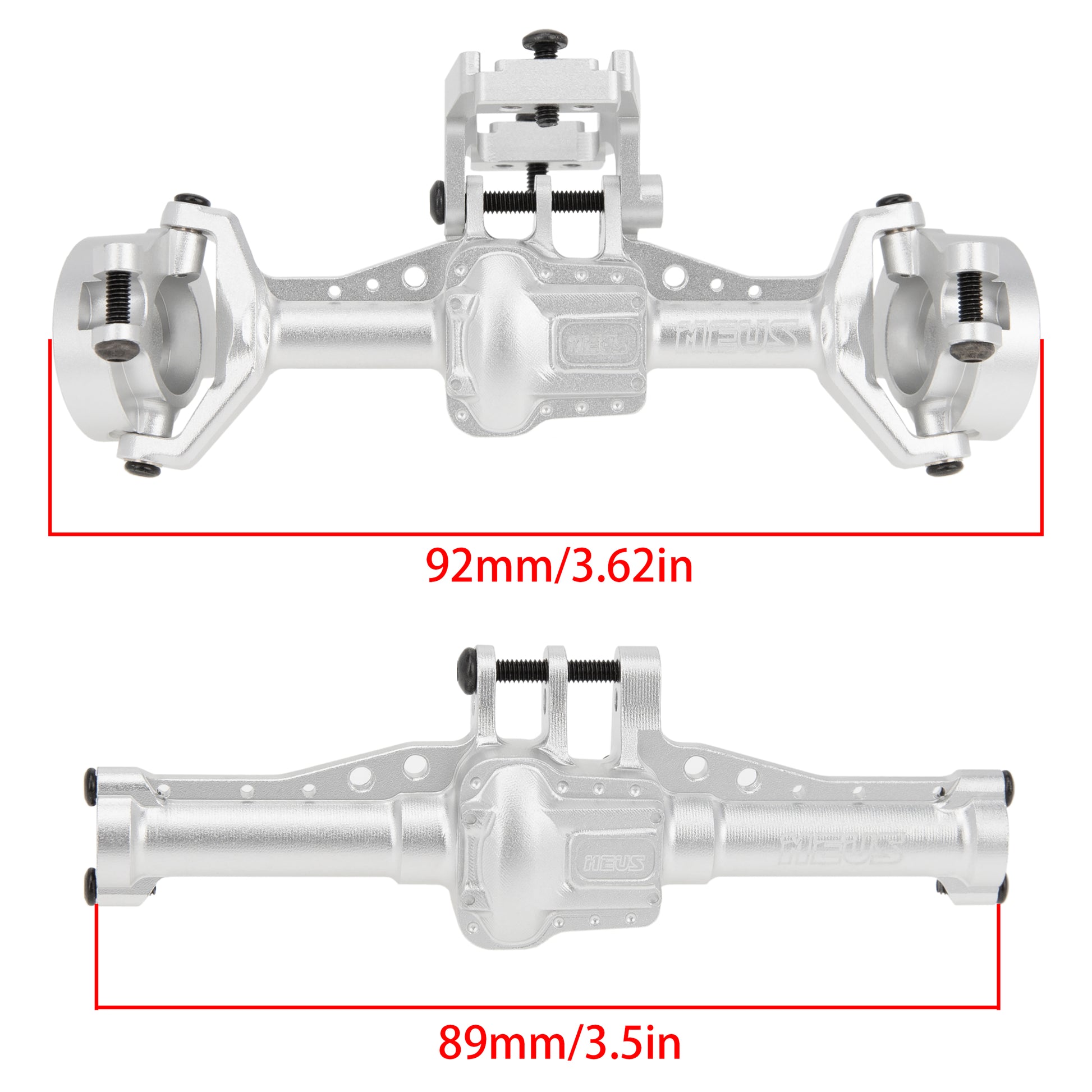 Silver Aluminum Front Rear Axle for 1/18 TRX4M
