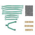 Green Aluminum Alloy Chassis Tie Rod and Steering Rod Kit for Axial SCX24