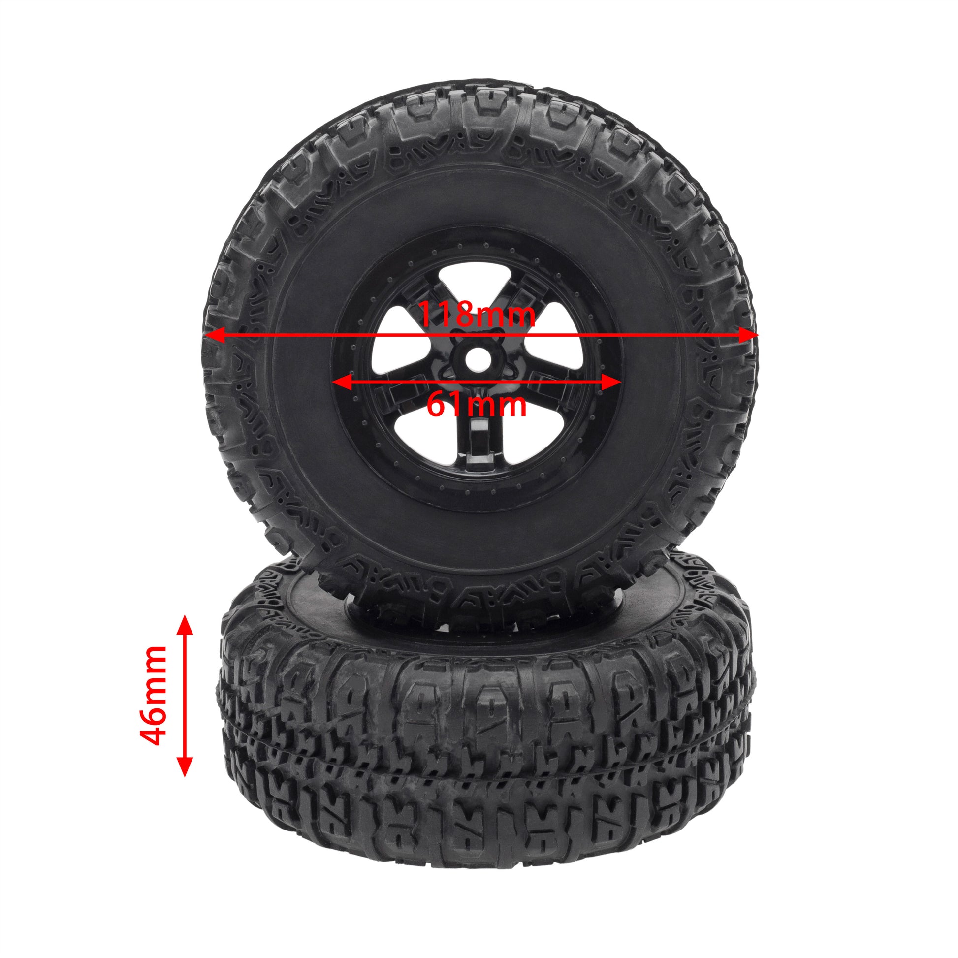 A-Black RC Truck Buggy Tires & Wheels