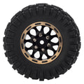 MEUS Racing 1.2-inch Beadlock Wheels Brass 1.0(plus) Wheel & Tire Set