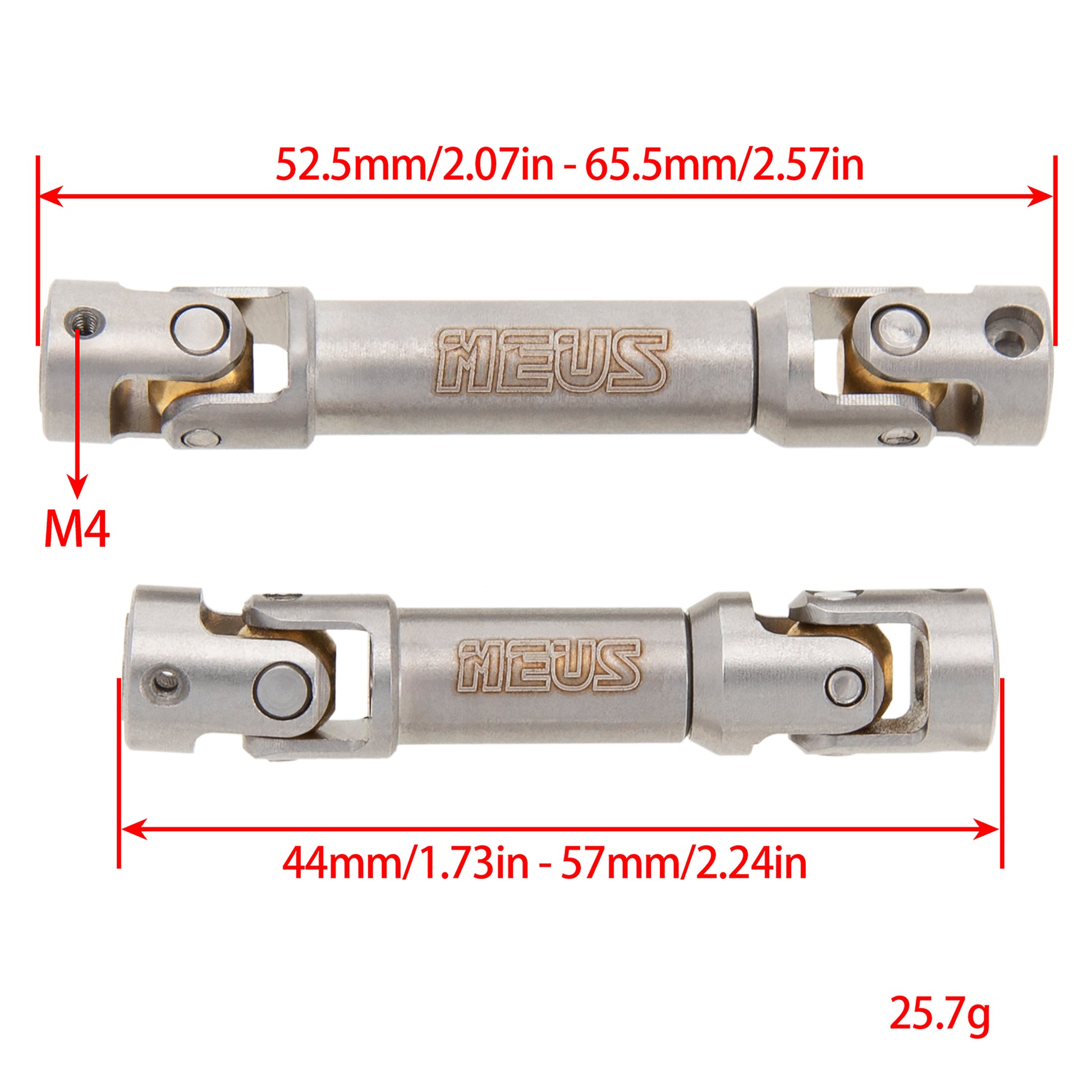 Ascent-18 Drive Shafts size