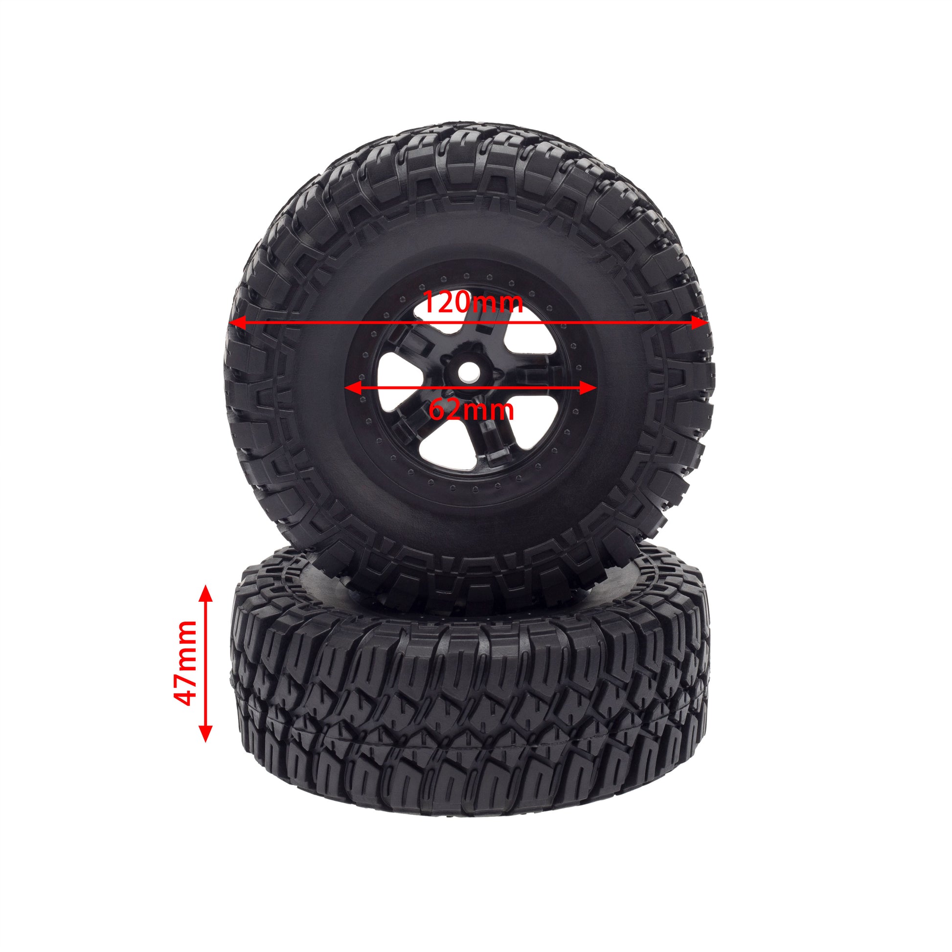 B-Black RC Truck Buggy Tires & Wheels