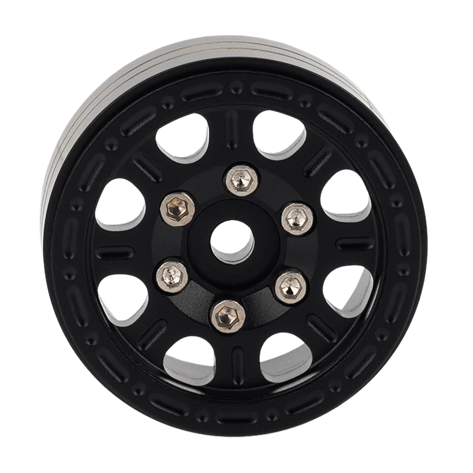B Type Black Aluminum Wheel Hub for Axial 1/24 Gladiator Bronco C10 JLU Deadbolt TRX4M
