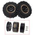 MEUS Racing 1.2-inch Beadlock Wheels Brass 1.0(plus) Wheel & Tire Set