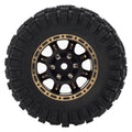 MEUS Racing 1.2-inch Beadlock Wheels Brass 1.0(plus) Wheel & Tire Set