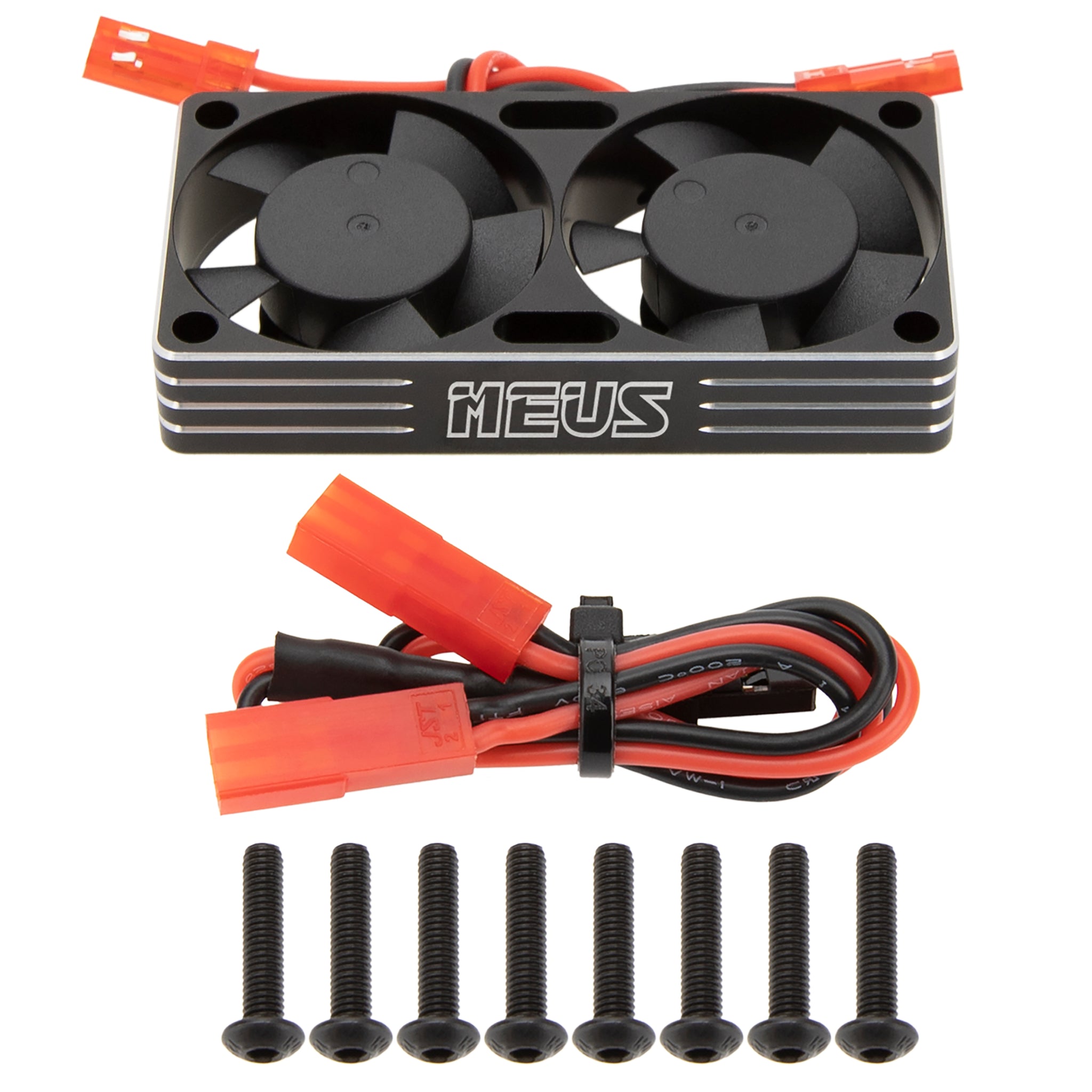 Black RC Motor Dual Cooling Fan Heatsink 25000 RPM