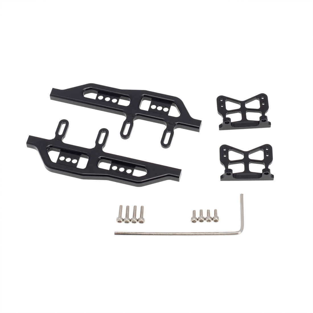 Black SCX24 frame metal side pedals