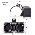 Black RC Motor Dual Heatsink with 42mm mount Size