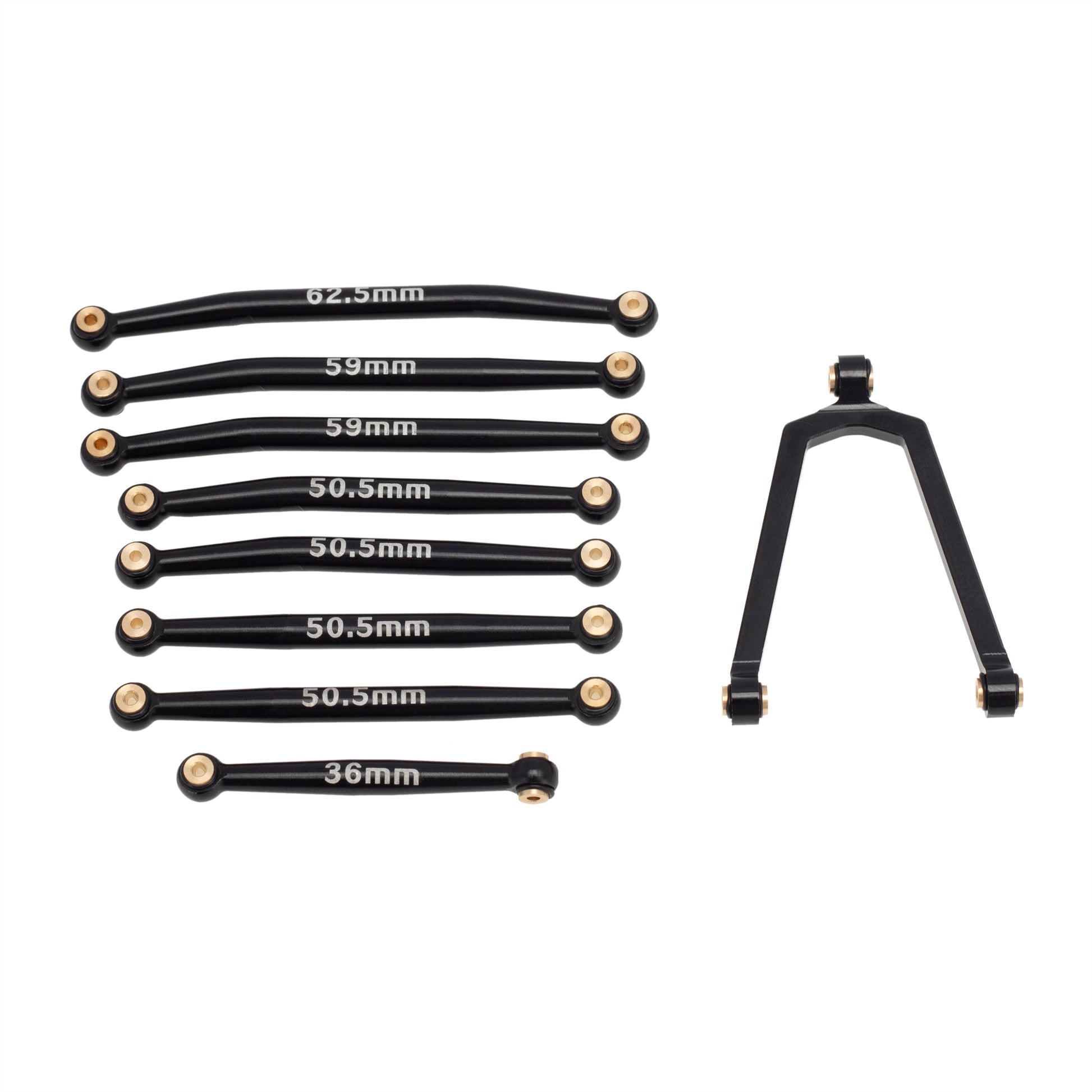 Black SCX24 Chassis links & Steering Links