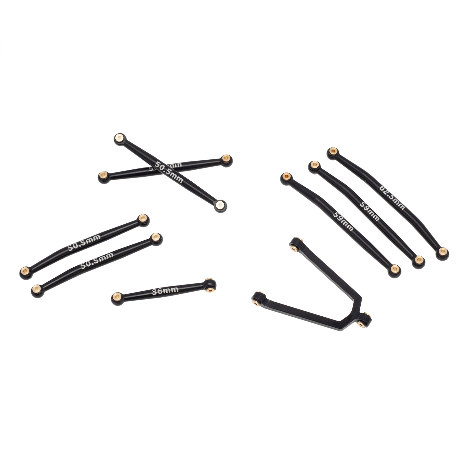 Black SCX24 Chassis links & Steering Links