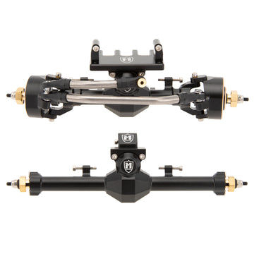 Black SCX24 Isokinetic front rear axle