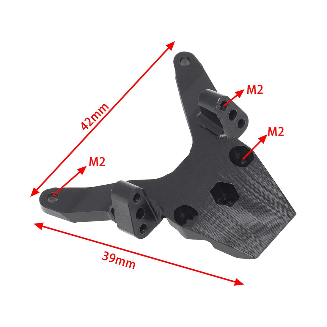 Black Aluminum Front Bulkhead for Losi 1/18 Mini-T 2.0 2WD