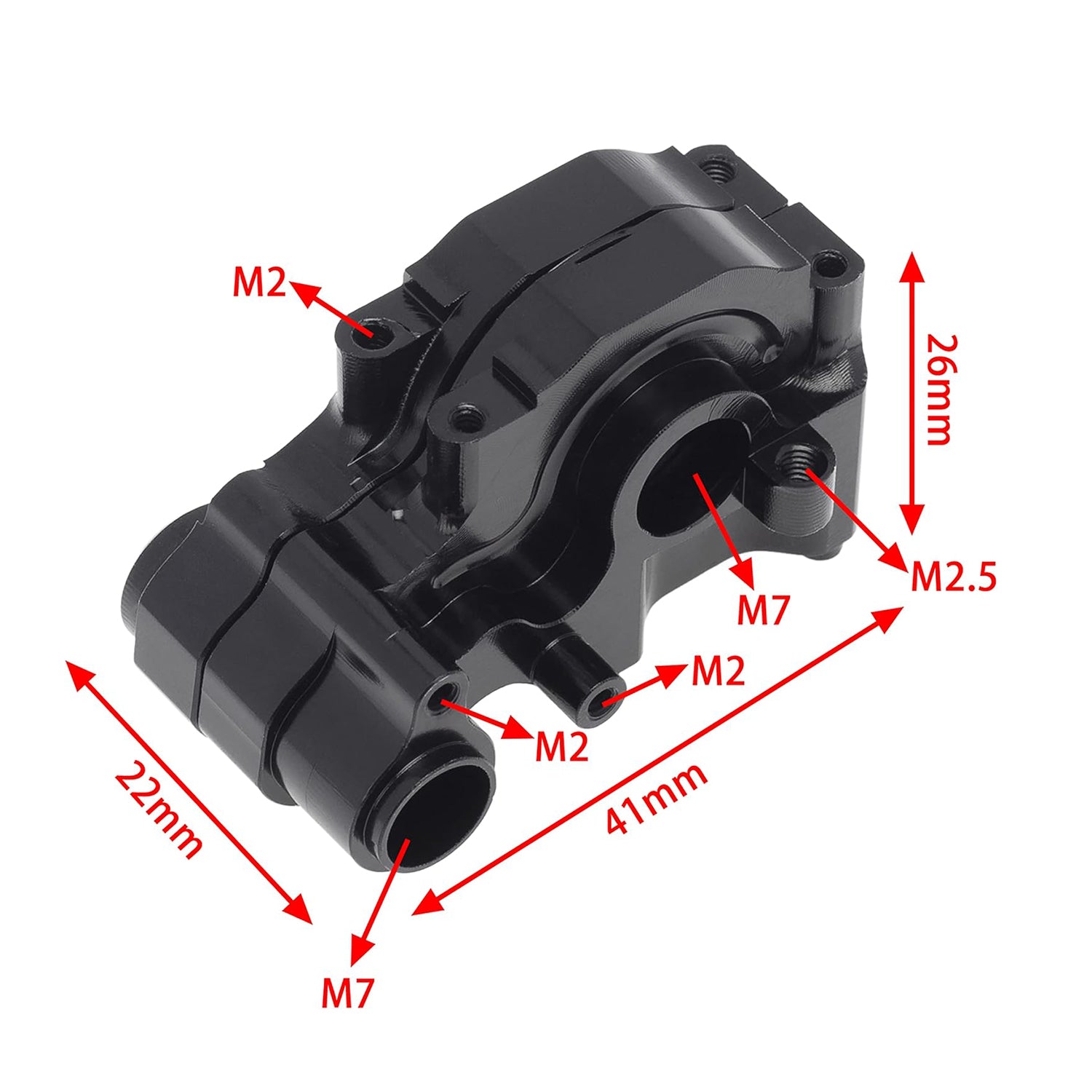 Black Gearbox Housing size