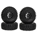 Black 1.9″ Nylon Plastic Beadlock Wheel 4.92″ Tire for 1/10 RC Car