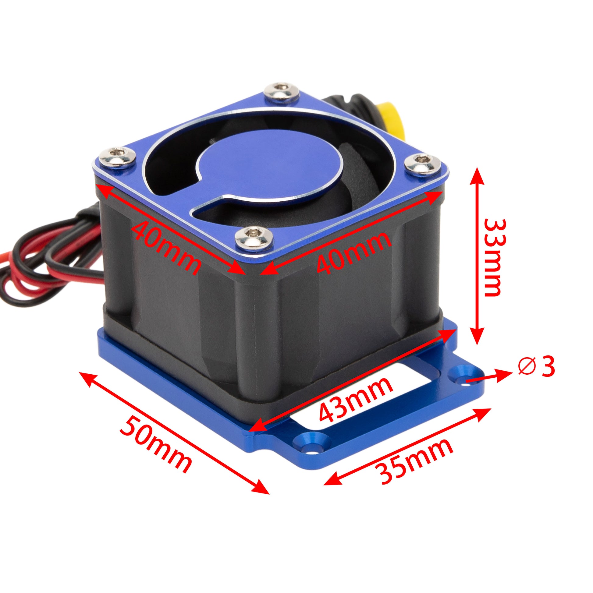 Blue Sledge 1/8 RC Car 4028 Motor Cooling Fan Heatsink