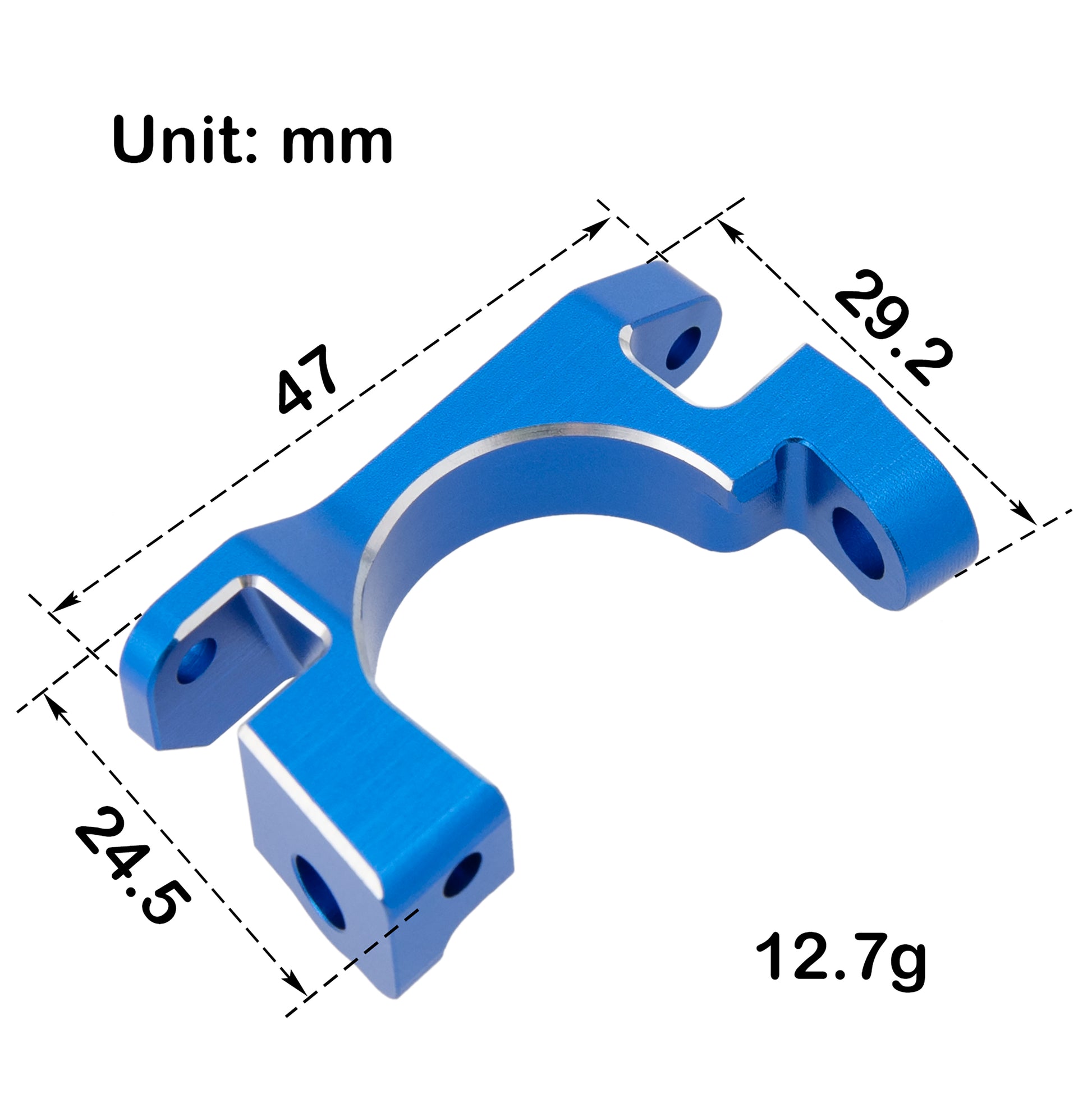 Blue Aluminum C-Hub for Traxxas 1/10 Ford F-150 Raptor R Size