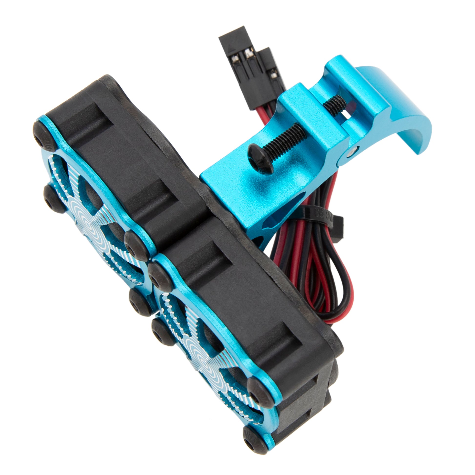 Blue RC Motor Dual Cooling Fan Heatsink