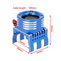 Blue RC Motor Cooling Fan size