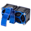 Blue RC Motor Dual Heatsink with 42mm mount