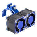 Blue RC Motor Dual Heatsink with 42mm mount