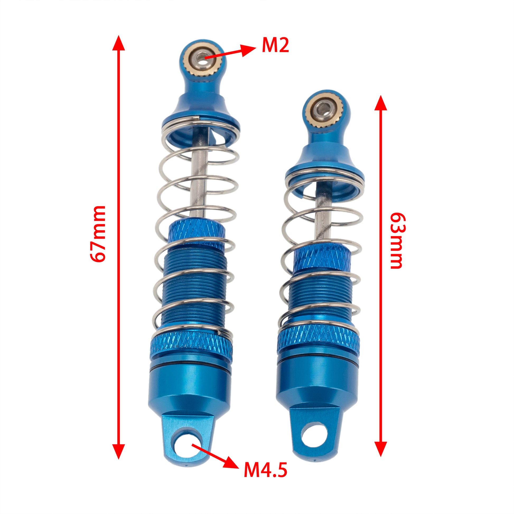 Blue Shock Absorbers size for LOSI Mini-T 2.0