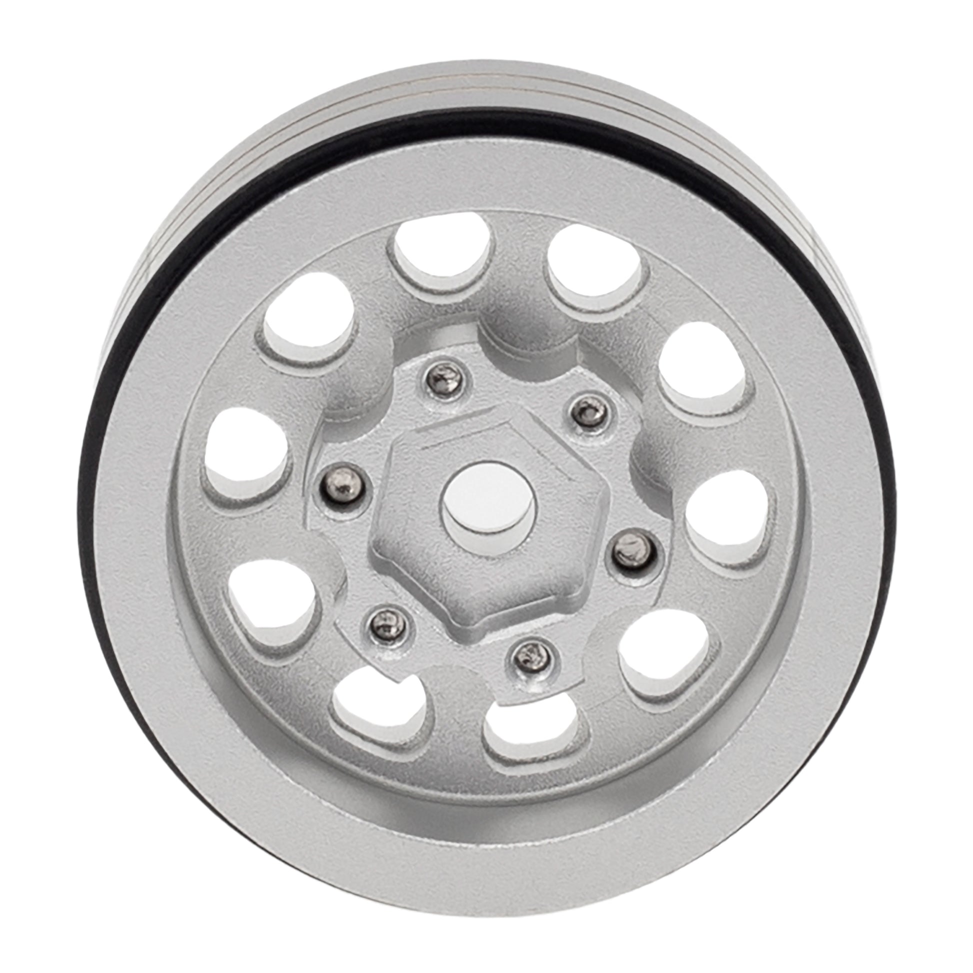 C Type silver Aluminum Wheel Hub for Axial 1/24 Gladiator Bronco C10 JLU Deadbolt TRX4M