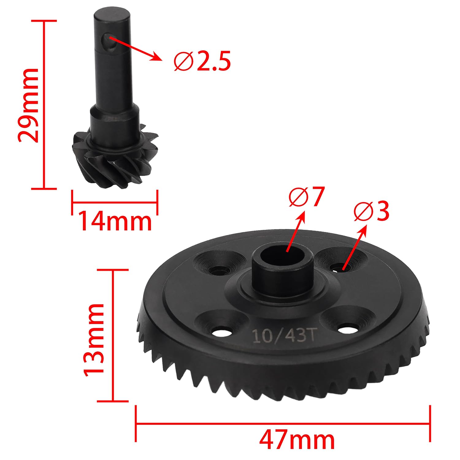 TRAXXAS 1/8 4WD Sledge Diff Gear Size