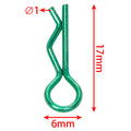 Green Aluminum R-Clips for 1/18 1/16 1/24 RC Model