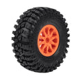 Orange 1.9″ Nylon Plastic Beadlock Wheel 4.92″ Tire for 1/10 RC Car
