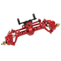 Red SCX24 Aluminum Alloy Front Portal Axle with servo mount