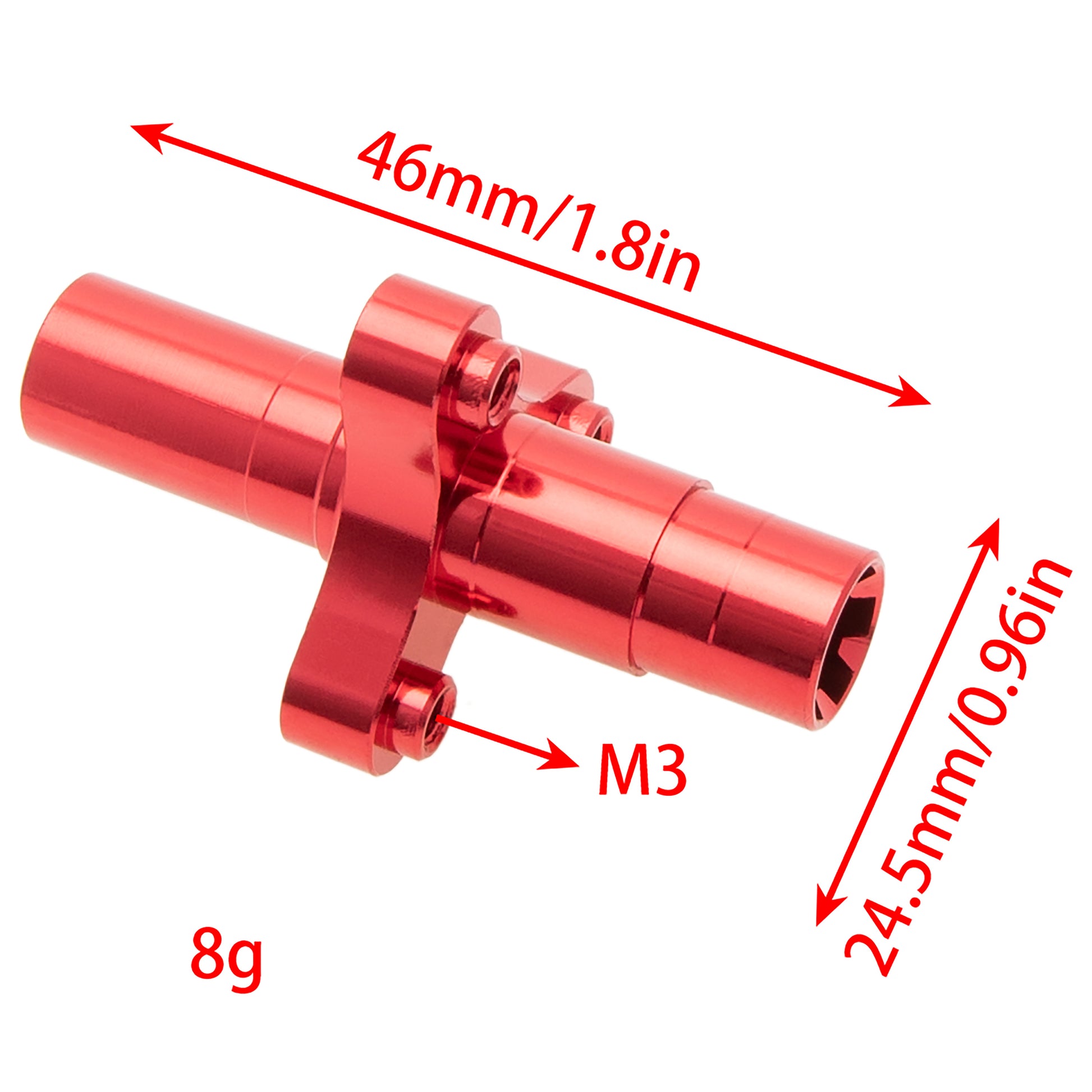 Red Aluminum Center Differential Lock Spool