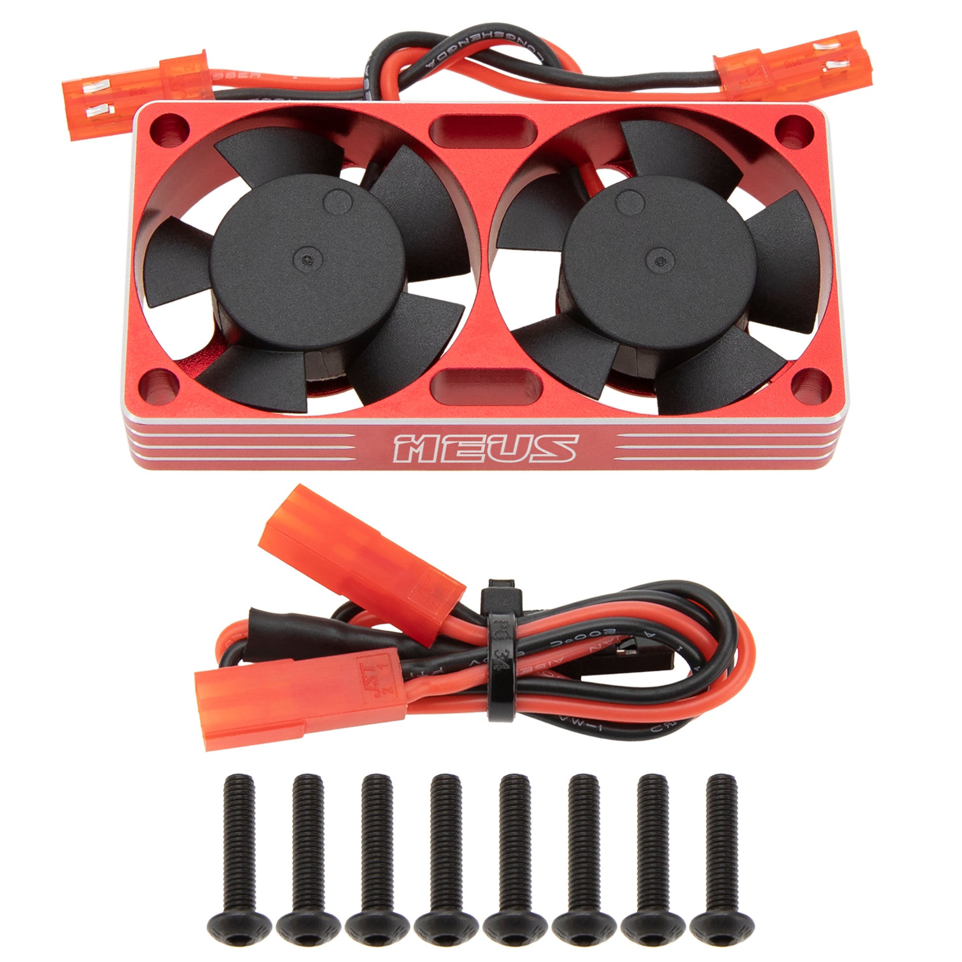 Red RC Motor Dual Cooling Fan Heatsink 25000 RPM