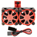 Red RC Motor Dual Cooling Fan Heatsink