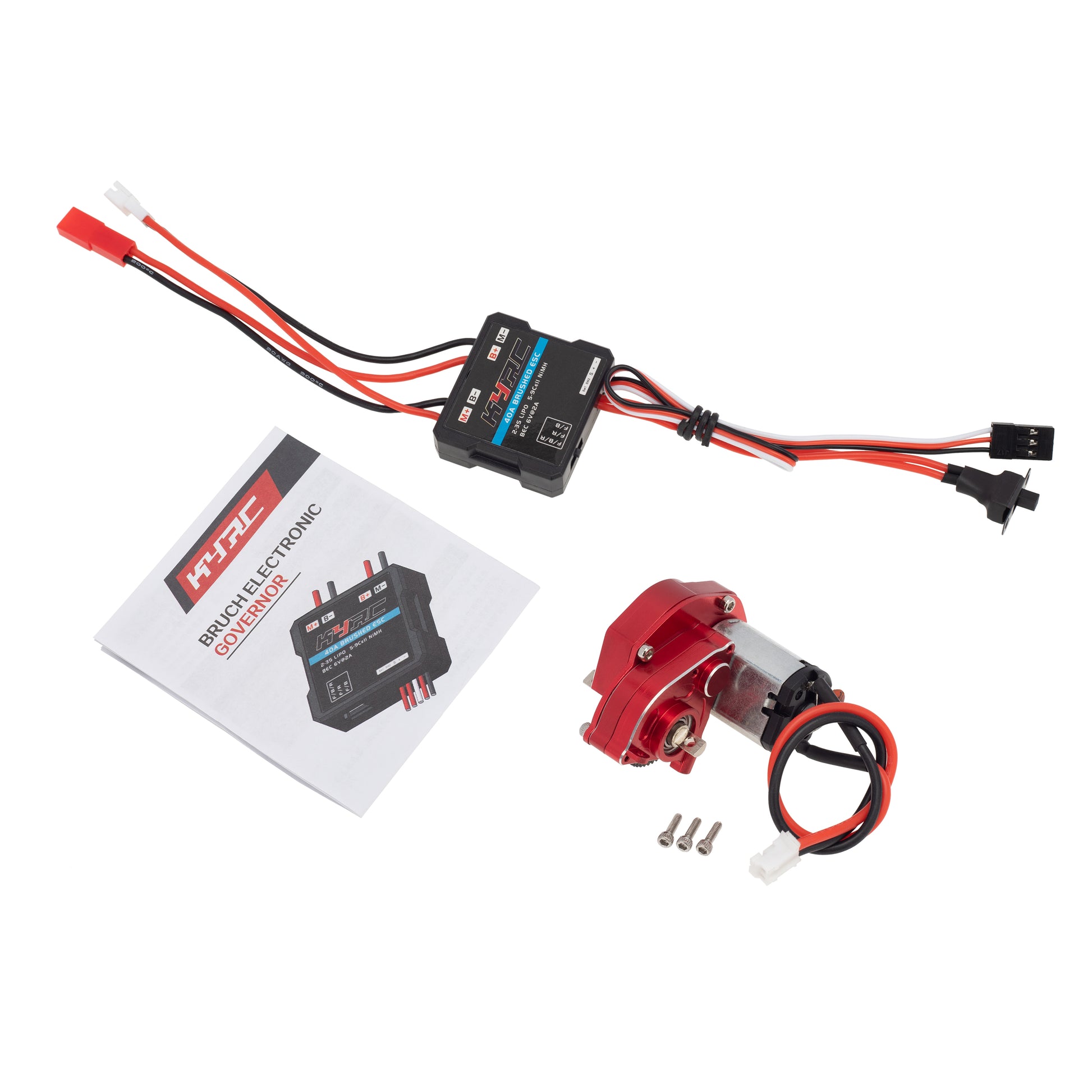 Red SCX24 Transmission motor ESC kit