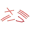 Red SCX24 Chassis links & Steering Links