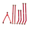 Red Aluminum chassis links for scx24 Jeep Gladiator